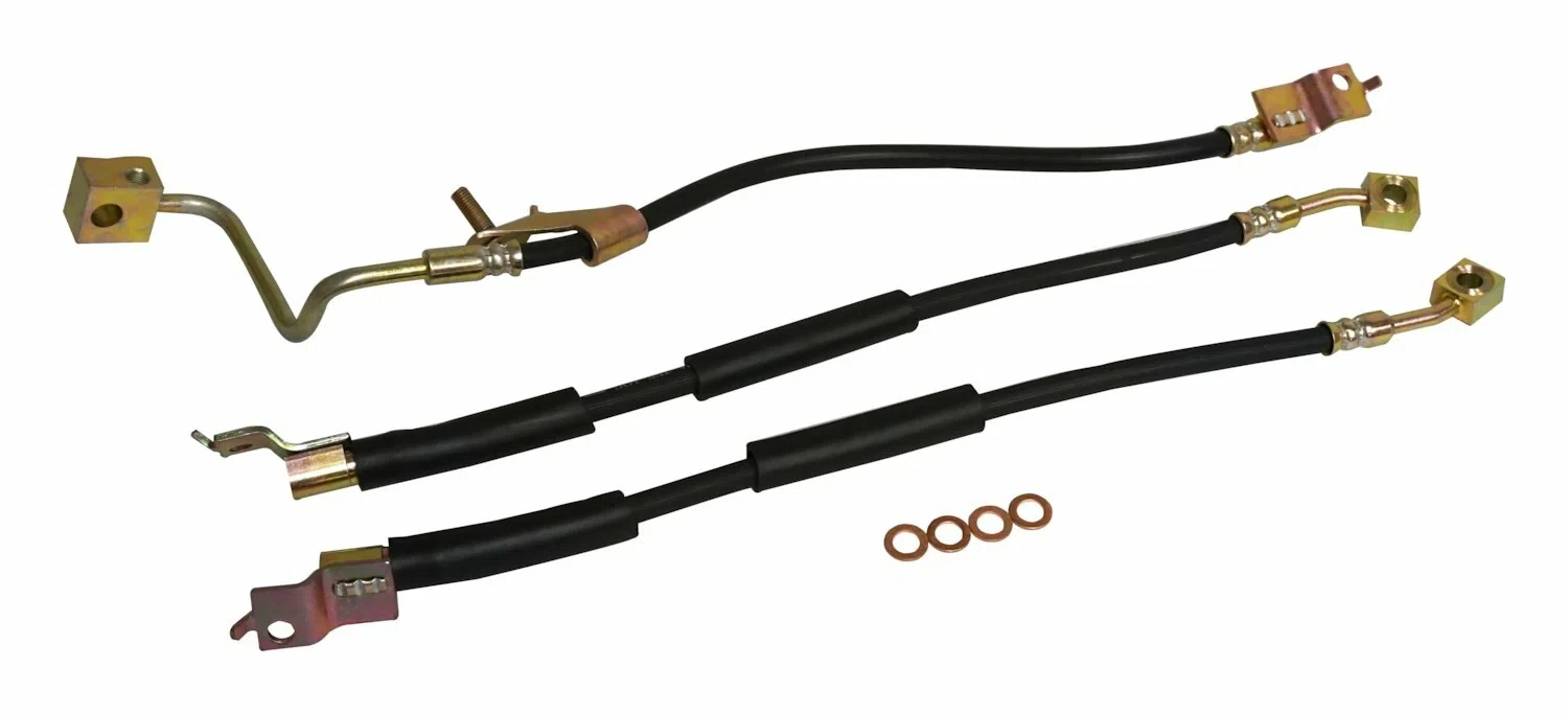 Crown Automotive - Steel Black Brake Hose Kit - BHK3